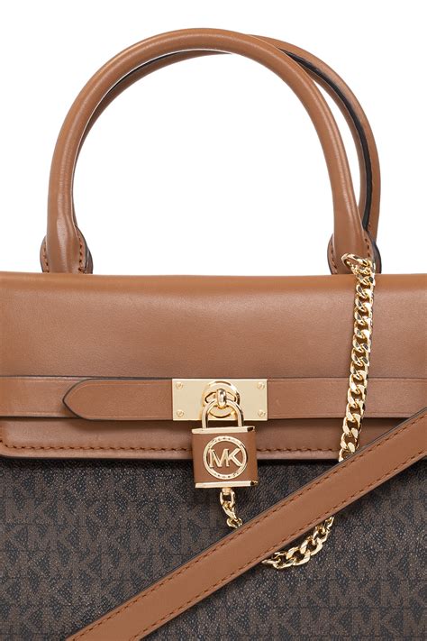 michael kors hamilton bag lock and key|Michael Kors Hamilton bag measurements.